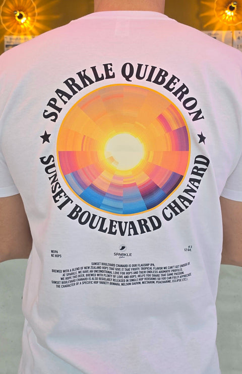 T-shirt Sunset - Blanc