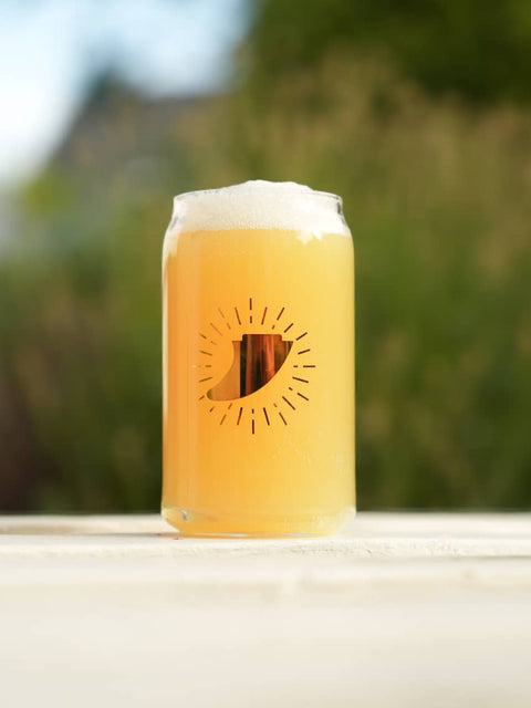 Verre canette dérive dorée